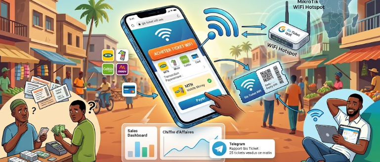 Gis Ticket Wifi : la solution qui automatise la vente de tickets pour les promoteurs de zones WiFi